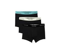 Calvin Klein Icon Cotton Stretch Trunks, Black with Multi-Colour Band, Pack of 3 (UK, Alpha, S, Regular, Regular, Black/Multi Colour Band)
