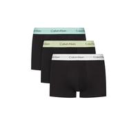 Calvin Klein Icon Cotton Stretch Trunks, Black with Multi-Colour Band, Pack of 3 (UK, Alpha, S, Regular, Regular, Black/Multi Colour Band)