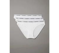 Calvin Klein Women Bikini Shape Briefs Stretch Cotton Pack of 3, White (White/White/White), XXL