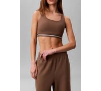 Calvin Klein Women's Non Wired Medium Impact Sports Bra 12 (M) Brown