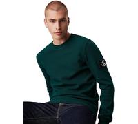 Calvin Klein Jeans Badge Waffle LS TEE L/S Knit Tops Men's, Green (Ponderosa Pine), XXS