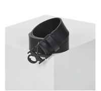 Calvin Klein Jeans Belt ROUND MONO PLAQUE LTHRBELT 35MM in Black 90