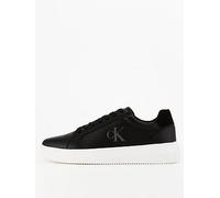 Calvin Klein Jeans Chunky Cupsole Monogram Lace Up Sneakers, Black, Size It/Eu 41 = Uk 7, Men Black