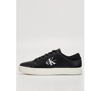 Calvin Klein Jeans Classic Cupsole Low Leather Trainer - Black/white, Black/White, Size 45, Men Black/White