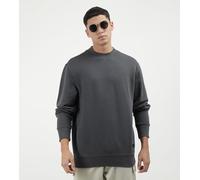 Calvin Klein Jeans Crew Neck Sweatshirt Washed Woven Label J30J326455 Dark Grey Grey