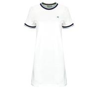 Calvin Klein Jeans Dress SS CTN MONOGRAM STRIPE TRIM MINI in Beige EU M