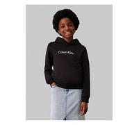 Calvin Klein Jeans Kids Logo Terry Hoodie, Black, Size 14 Years Black