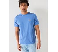Calvin Klein Men's Short Sleeve Badge Classic Cotton Jersey T-Shirt, Blue (Dull Nile Blue), L