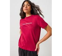 Calvin Klein Jeans Logo T-shirt, Red, Size M, Women Red