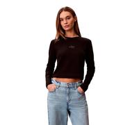 Calvin Klein Jeans Lv047a803g Long Sleeve Top Black 2XS Woman