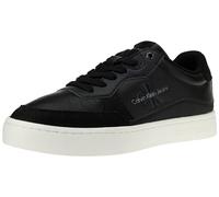Calvin Klein Jeans Men Classic Cupsole Low LTH ML FAD Sneaker, Black/Bright White, 10.5