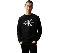 Calvin Klein Jeans Men Monologo Crew Neck Sweatshirt no Hood, Black (Ck Black), XXL
