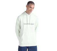 Calvin Klein Jeans Men Hoodie Seasonal Monologo Regular, Green (Canary Green), M