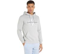 Calvin Klein Jeans Men Hoodie Seasonal Monologo Regular, Grey (Lunar Rock), XS