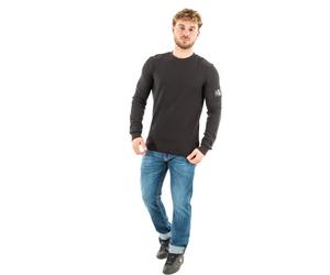 Calvin Klein Jeans Men Long-Sleeve T-Shirt Badge Waffle LS Basic, Black (Ck Black), XXL