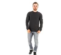 Calvin Klein Jeans Men Long-Sleeve T-Shirt Monologo Badge Waffle Basic, Black (Ck Black), XS