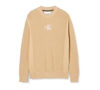 Calvin Klein Jeans Men Monologo Sweater Pullovers Beige, L