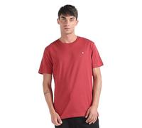 Calvin Klein Jeans Men Short-Sleeve T-Shirt Ck Embro Badge Crew Neck, Red (Garnet), S