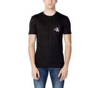 Calvin Klein Jeans Men Short-Sleeve T-Shirt Core Monologo Crew Neck, Black (Ck Black), XXS