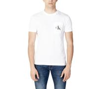 Calvin Klein Jeans Men's CORE MONOLOGO POCKET SLIM TEE, Bright White, M