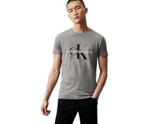 Calvin Klein Jeans Men's Core Monologo Slim Tee J30j320935 S/S T-Shirts, Grey, S