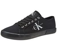 Calvin Klein Jeans Men's Essential Vulcanized 1 YM0YM00306 Sneaker, Black (Triple Black), 10 UK
