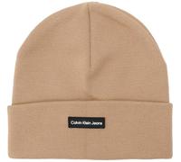 Calvin Klein Jeans Men's INST Patch Beanie K50K512142, Beige (Travertine), OS