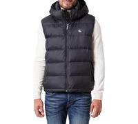 Calvin Klein Jeans Men's LS NYLON ZIP OFF HOOD DOWN PUFFE LV04RD531G Vest, Black (Black), M