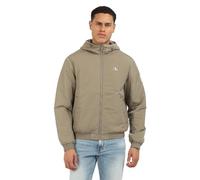 Calvin Klein Jeans Men's Padded Hooded Transitional Jacket, Beige (Brindle), S