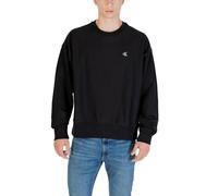 Calvin Klein Jeans Mens Round Neck Long Sleeve Cotton-Blend Sweatshirt - Black - Size Large