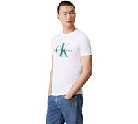 Calvin Klein Jeans Men's Short Sleeve Round Neck T-Shirt, White (Bright White), XXS