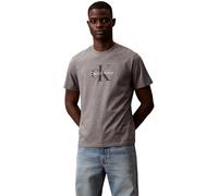 Calvin Klein Jeans Men's SS Hero Monologo Tee 20s LV04RB862G Graphic Tees, Grey (Med Grey HTR), XL