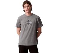 Calvin Klein Jeans Men's SS Hero Monologo Tee 20s LV04RB862G Graphic Tees, Grey (Med Grey HTR), XS