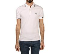 Calvin Klein Jeans Men's Tipping Slim Shirt, Bright White, XS UK