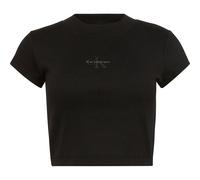 Calvin Klein Jeans Monogram Baby Short Sleeve T-shirt Black XS Woman