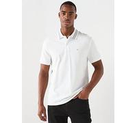 Calvin Klein Jeans Monogram Tipped Slim Fit Polo Shirt, White, Size S, Men White