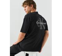 Calvin Klein Jeans Oversized Back Print Monologo T-Shirt, Black, Size M, Men Black