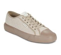 Calvin Klein Jeans Shoes (Trainers) VULC LOW LACEUP AOP CANVAS in Beige 5.5