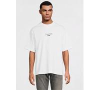 Calvin Klein Jeans Short Sleeve Relaxed Fit Graphic T-shirt, White, Size L, Men White