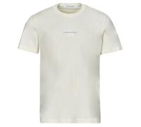 Calvin Klein Jeans Men's Monologo Short Sleeve Round Neck T-Shirt, White (Ivory), S