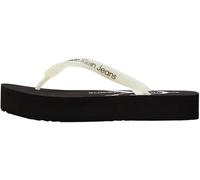 Calvin Klein Jeans Women BEACH SANDAL FLATFORM, Black/Bright White, 39 EU