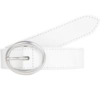 Calvin Klein Jeans Women Classic Round Lthr Belt25Mm Belts, White, 135