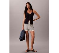 Calvin Klein Jeans Women Cotton Stripe Knit Shorts - Tofu