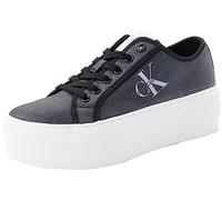 Calvin Klein Jeans Women Cupsole Trainers, Grey (Black/Lavender Aura), 4 UK