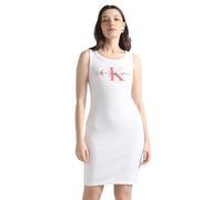 Calvin Klein Jeans Women Dress Rib Tank Sleeveless, White (Bright White), XL