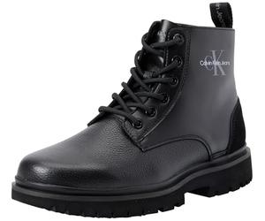 Calvin Klein Jeans Women EVA BOOT MID LACE UP MTR, Triple Black, 40 EU