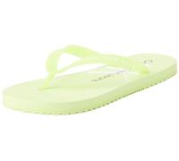 Calvin Klein Jeans Women Flip-Flops Beach Sandal Pool Slides, Yellow (Lime Sorbet/Bright White), 39