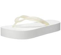 Calvin Klein Jeans Women Flip-Flops, White (Creamy White/Bright White), 6 UK