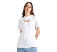 Calvin Klein Jeans Women Illuminated Box Logo Slim Tee S/S T-Shirts White, S