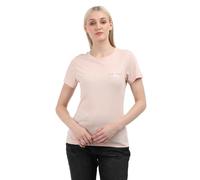 Calvin Klein Jeans Women's 2 Pack Monologo Slim Short Sleeve Round Neck T-Shirts, Multicolor (Peach Whip/Bright White), S